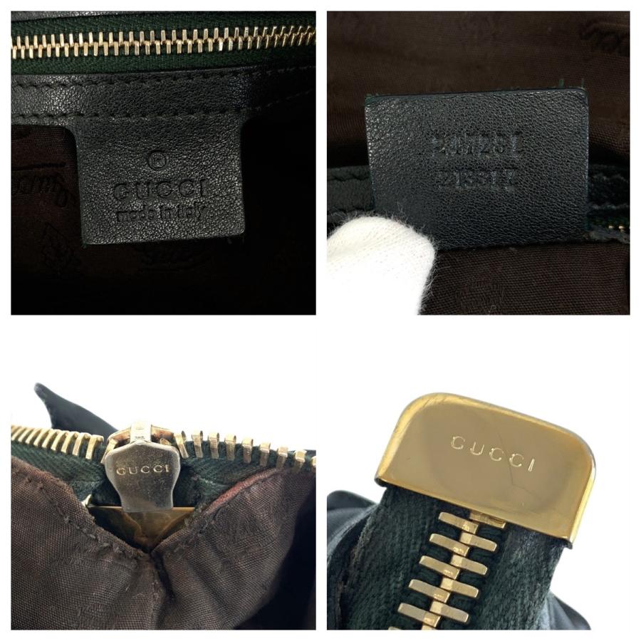 美品 GUCCI グッチ グッチシマ ダークグリーン系 グレー系 ゴールド金具 レザー 247281 トートバッグ ショルダーバッグ 2way 505481 | GUCCI | 04
