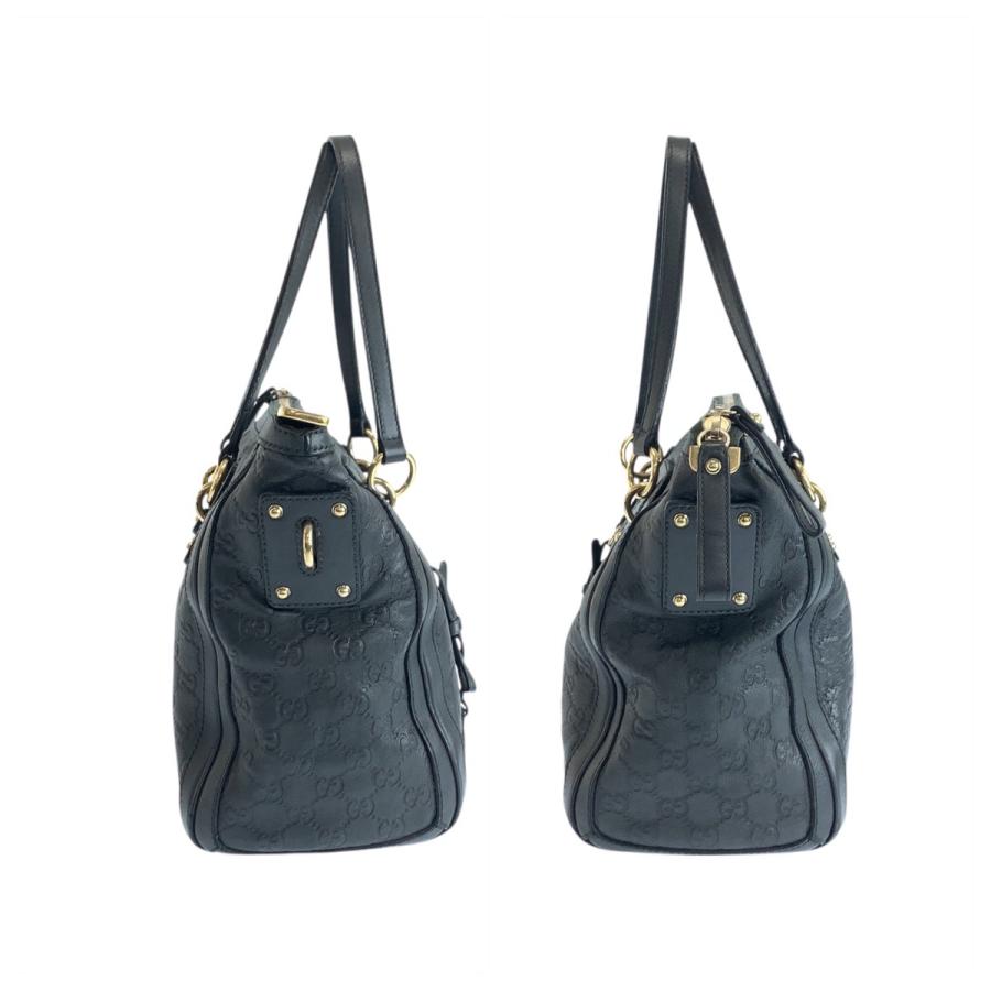 美品 GUCCI グッチ グッチシマ ダークグリーン系 グレー系 ゴールド金具 レザー 247281 トートバッグ ショルダーバッグ 2way 505481 | GUCCI | 07