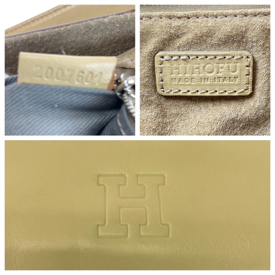 美品 HIROFU ヒロフ ベージュ クリーム シルバー金具 レザー 2007601 ショルダーバッグ レディース 505489 | HIROFU | 03