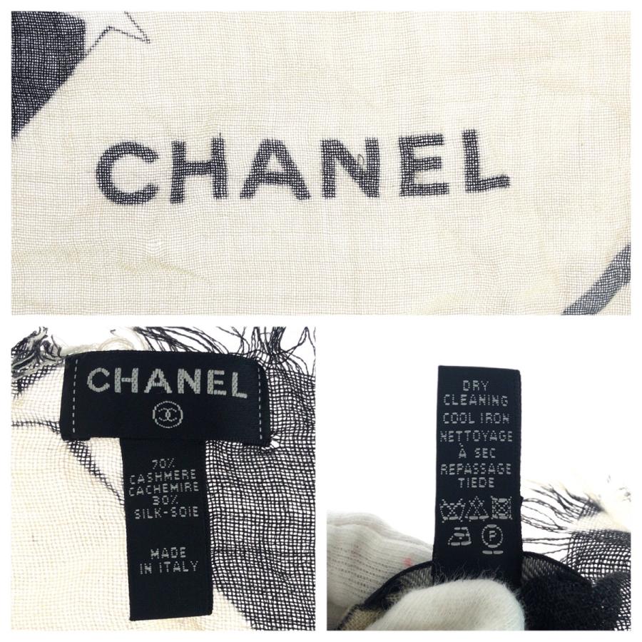 CHANEL（シャネル） 美品 ココマーク オフホワイト ブラック カシミヤ