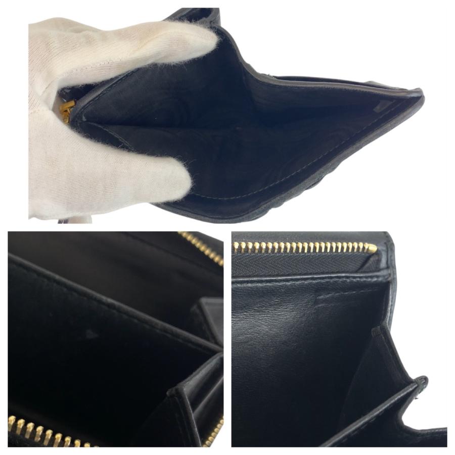 MIUMIU ミュウミュウ マテラッセ ブラック 黒 ゴールド金具 レザー 折り財布 コンパクトウォレット レディース 505503 | miu miu | 09