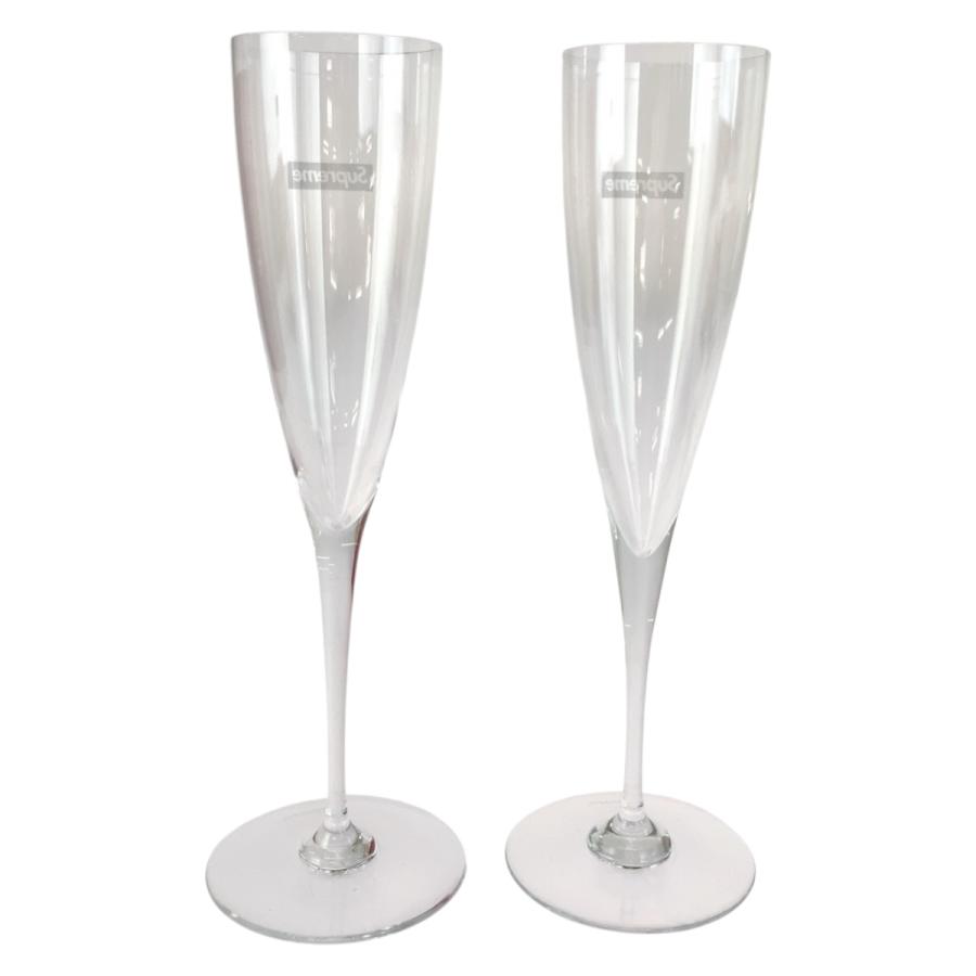新品未使用 Supreme シュプリーム 19AW Baccarat Dom Perignon Flute Set クリア ガラス シャンパングラス 2本セット メンズ 505560 新品_1
