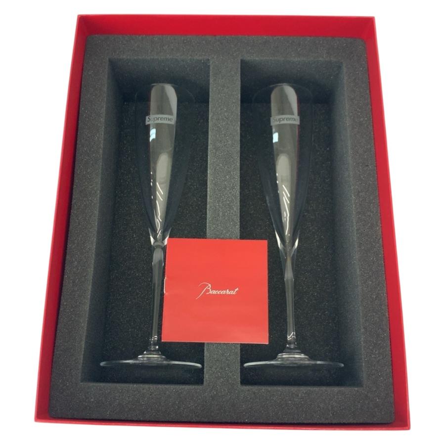 新品未使用 Supreme シュプリーム 19AW Baccarat Dom Perignon Flute Set クリア ガラス シャンパングラス 2本セット メンズ 505560 新品_3