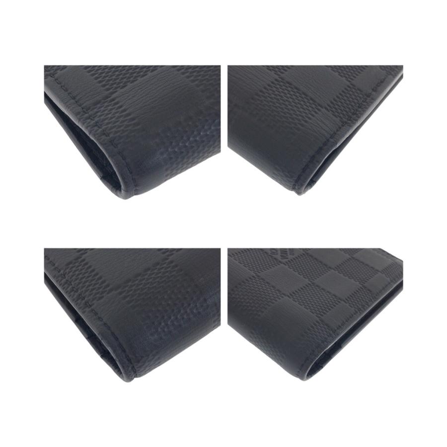 ルイヴィトン　ポルトフォイユブラザ　ダミエアンフィニ　ブラック　N63010 LOUIS VUITTON（ルイ・ヴィトン） 美品 ダミエ アンフィニ