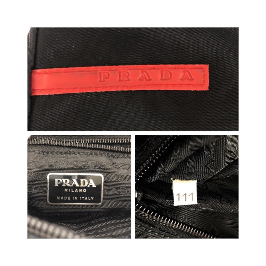 美品 PRADA SPORTS プラダスポーツ テスート ブラック 黒 シルバー金具 ナイロン ショルダーバッグ ポシェット レディース 505676_3