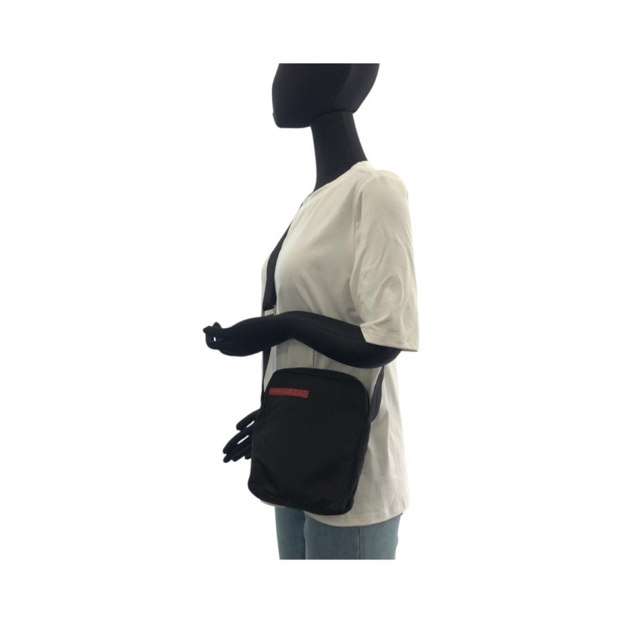 美品 PRADA SPORTS プラダスポーツ テスート ブラック 黒 シルバー金具