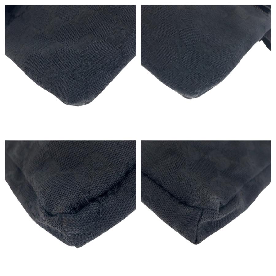 美品 GUCCI グッチ ブラック 黒 シルバー金具 GGキャンバス/レザー 28566 ボディバッグ ウエストポーチ レディース 505677 | GUCCI | 02