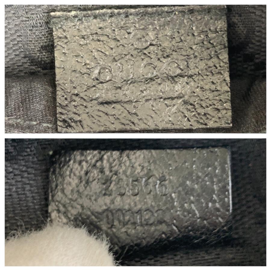 美品 GUCCI グッチ ブラック 黒 シルバー金具 GGキャンバス/レザー 28566 ボディバッグ ウエストポーチ レディース 505677 | GUCCI | 03
