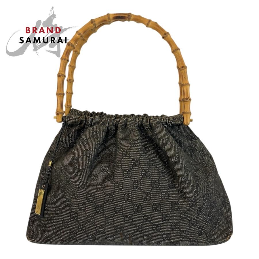 GUCCI（グッチ） バンブー ブラック 黒 ゴールド金具 GGキャンバス