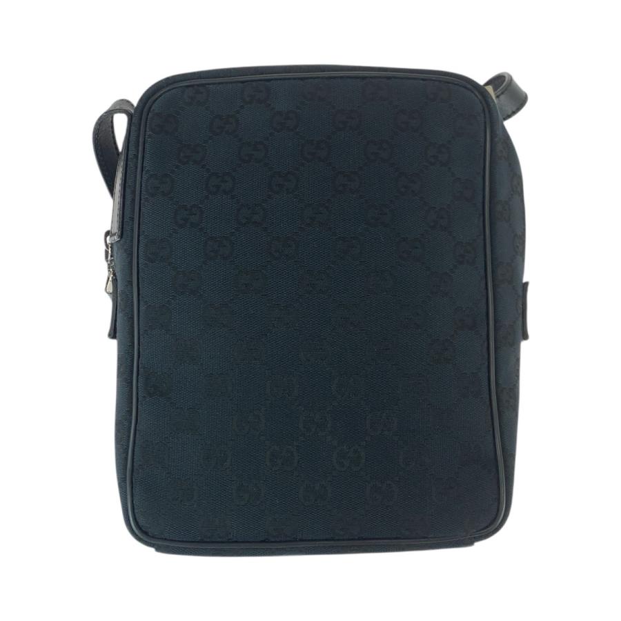美品 GUCCI グッチ ブラック 黒 シルバー金具 GGキャンバス/レザー 018.1612 ショルダーバッグ メッセンジャーバッグ レディース 505685 | GUCCI | 01