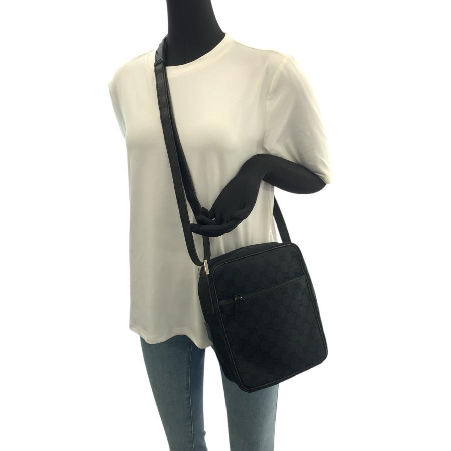 美品 GUCCI グッチ ブラック 黒 シルバー金具 GGキャンバス/レザー 018.1612 ショルダーバッグ メッセンジャーバッグ レディース 505685 | GUCCI | 06