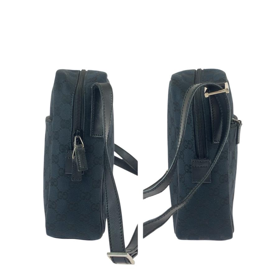 美品 GUCCI グッチ ブラック 黒 シルバー金具 GGキャンバス/レザー 018.1612 ショルダーバッグ メッセンジャーバッグ レディース 505685 | GUCCI | 07