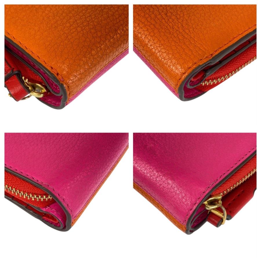 TORY BURCH（トリーバーチ） 美品 ペリー オレンジ ビビットピンク