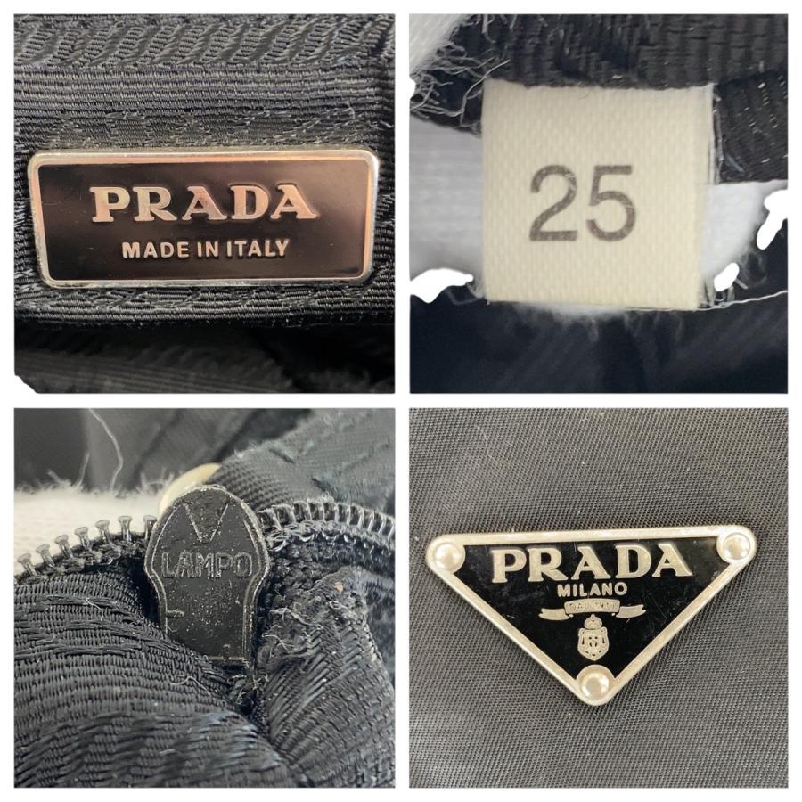 PRADA（プラダ） 美品 テスート 三角ロゴプレート ブラック 黒