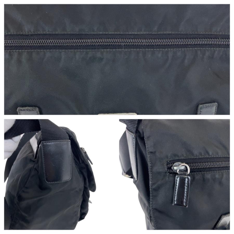 PRADA（プラダ） 美品 テスート 三角ロゴプレート ブラック 黒