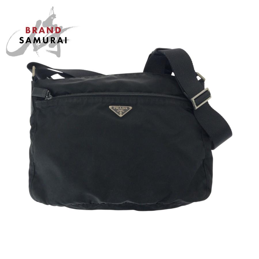 PRADA（プラダ） 美品 テスート 三角ロゴプレート ブラック 黒