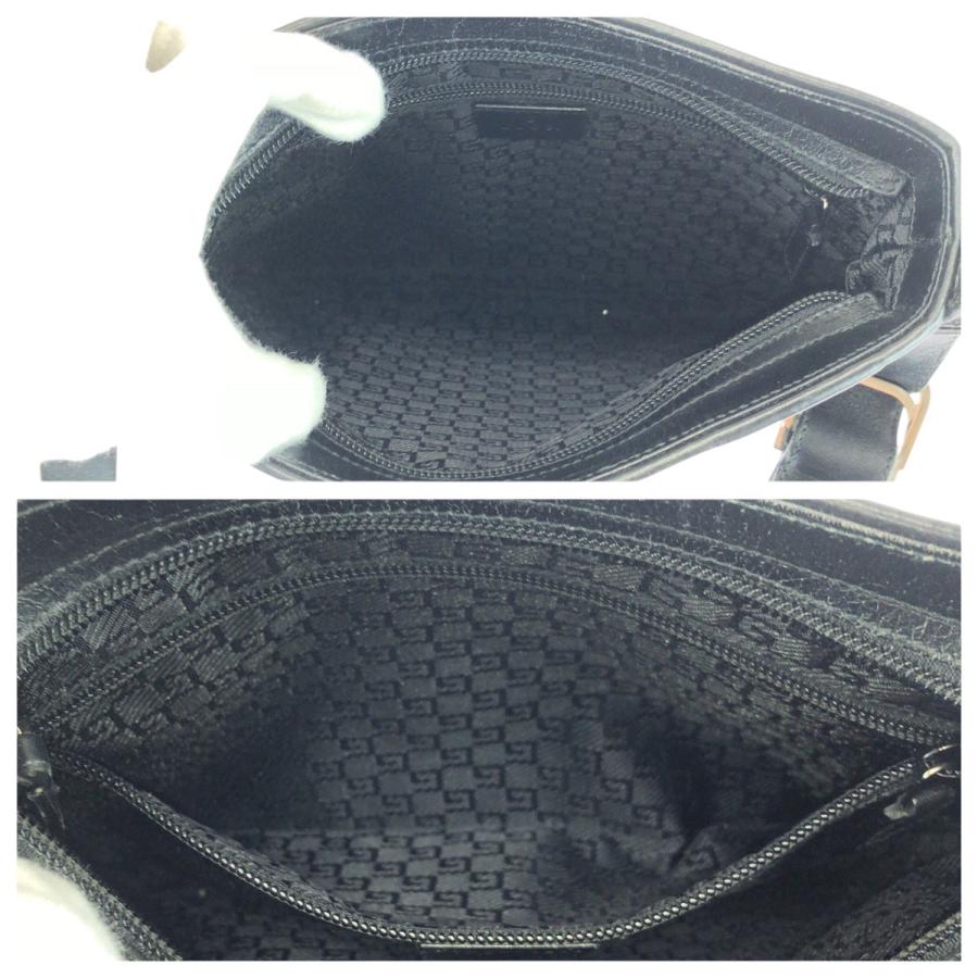 美品 GUCCI グッチ ブラック 黒 シルバー金具 キャンバス/レザー 019 0422 ショルダーバッグ ポシェット レディース 505709 | GUCCI | 08