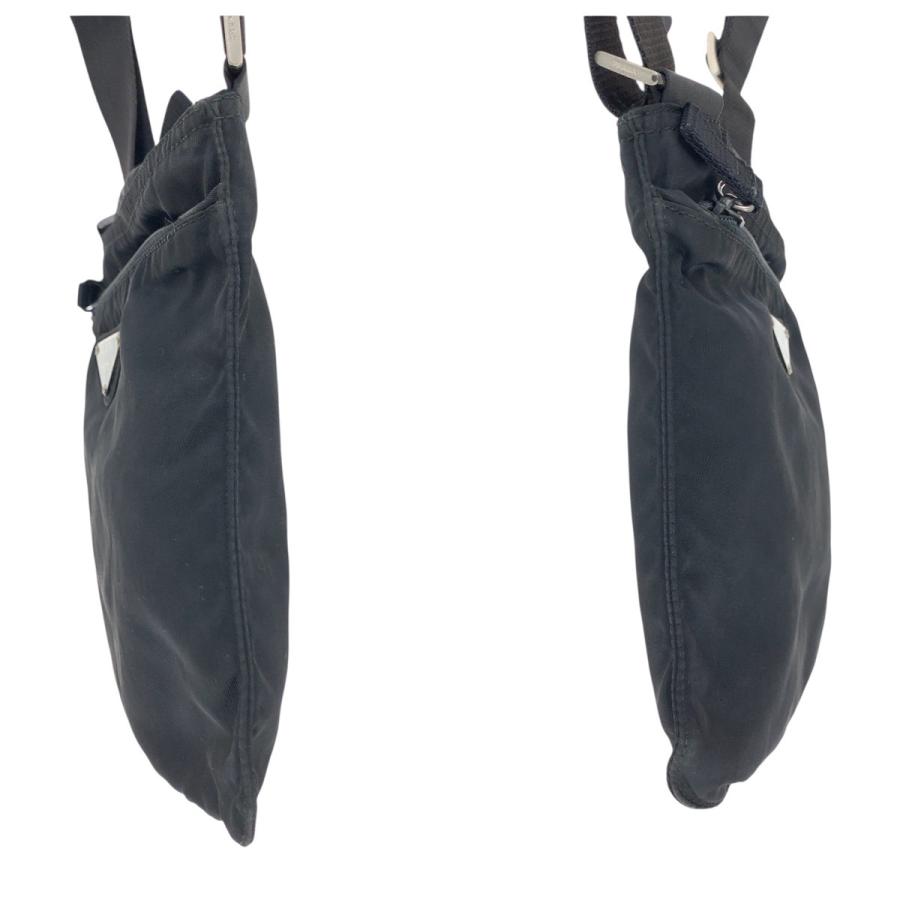 PRADA プラダ テスート 三角ロゴプレート ブラック 黒 シルバー金具 ナイロン ショルダーバッグ ポシェット レディース 505729_7
