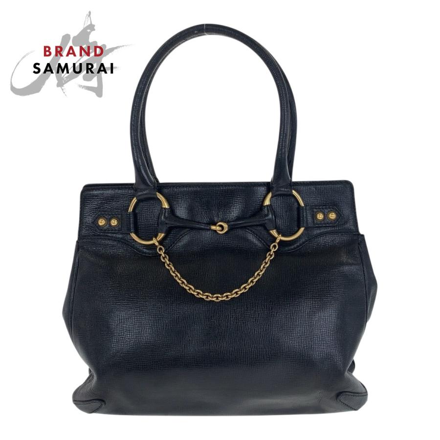 GUCCI（グッチ） ホースビット ブラック 黒 ゴールド金具 レザー