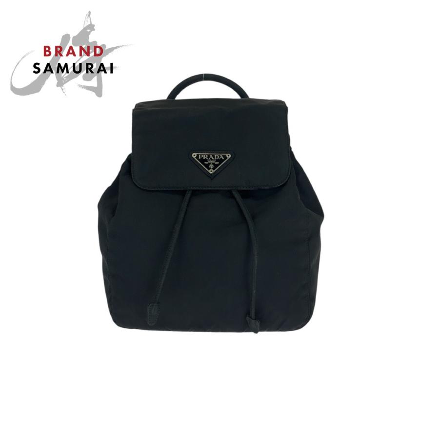 PRADA（プラダ） 美品 テスート 三角ロゴプレート ブラック 黒