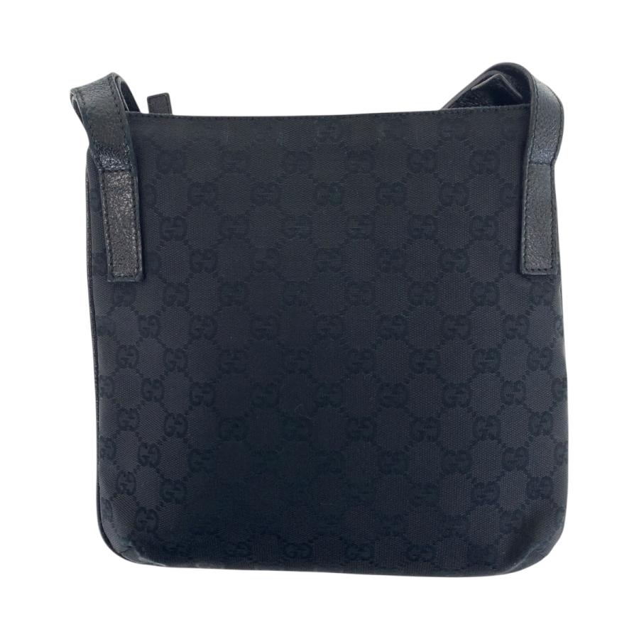 GUCCI グッチ ブラック 黒 シルバー金具 GGキャンバス/レザー 122793 ショルダーバッグ ポシェット レディース 505737_1