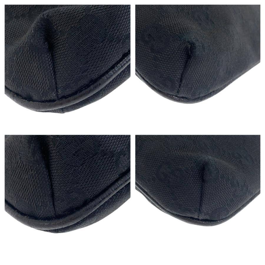 GUCCI グッチ ブラック 黒 シルバー金具 GGキャンバス/レザー 122793 ショルダーバッグ ポシェット レディース 505737_2