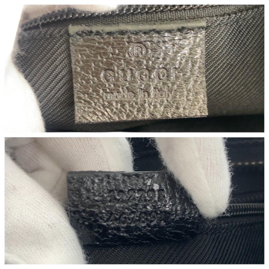 GUCCI グッチ ブラック 黒 シルバー金具 GGキャンバス/レザー 122793 ショルダーバッグ ポシェット レディース 505737_3