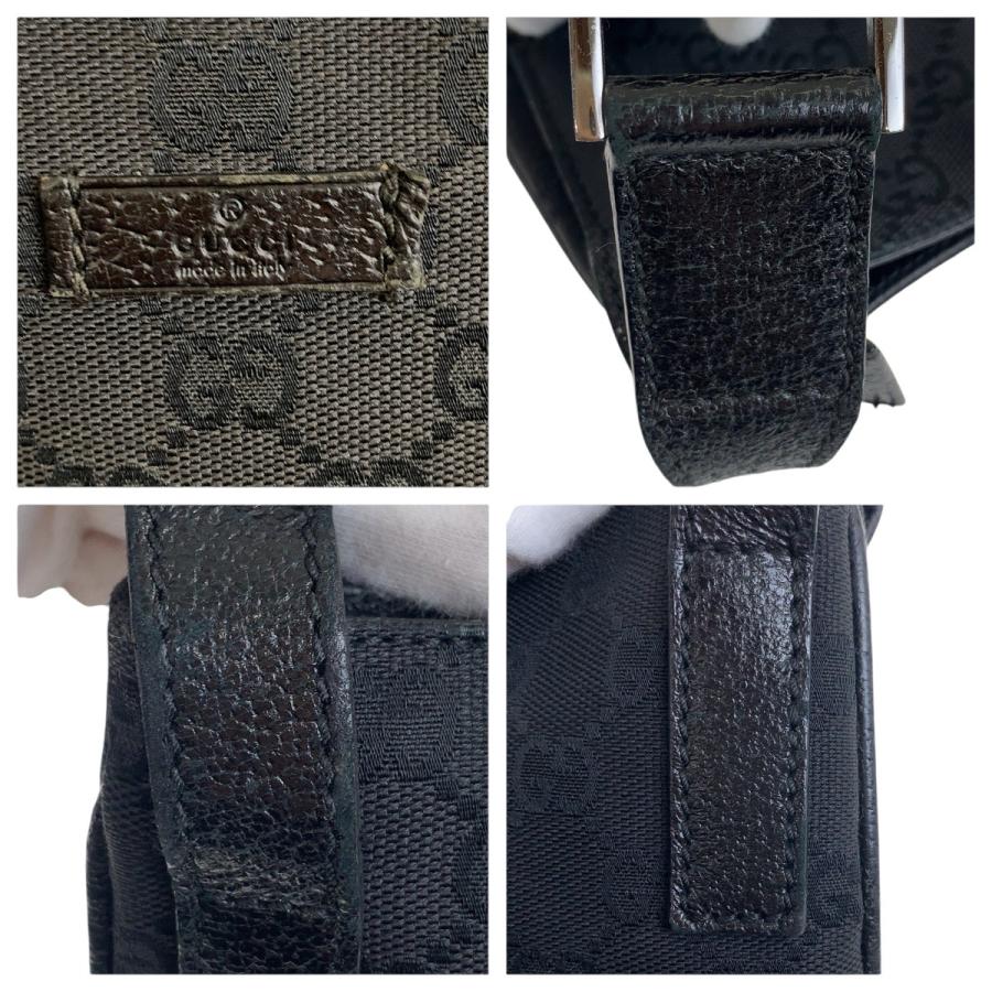 GUCCI グッチ ブラック 黒 シルバー金具 GGキャンバス/レザー 122793 ショルダーバッグ ポシェット レディース 505737_5