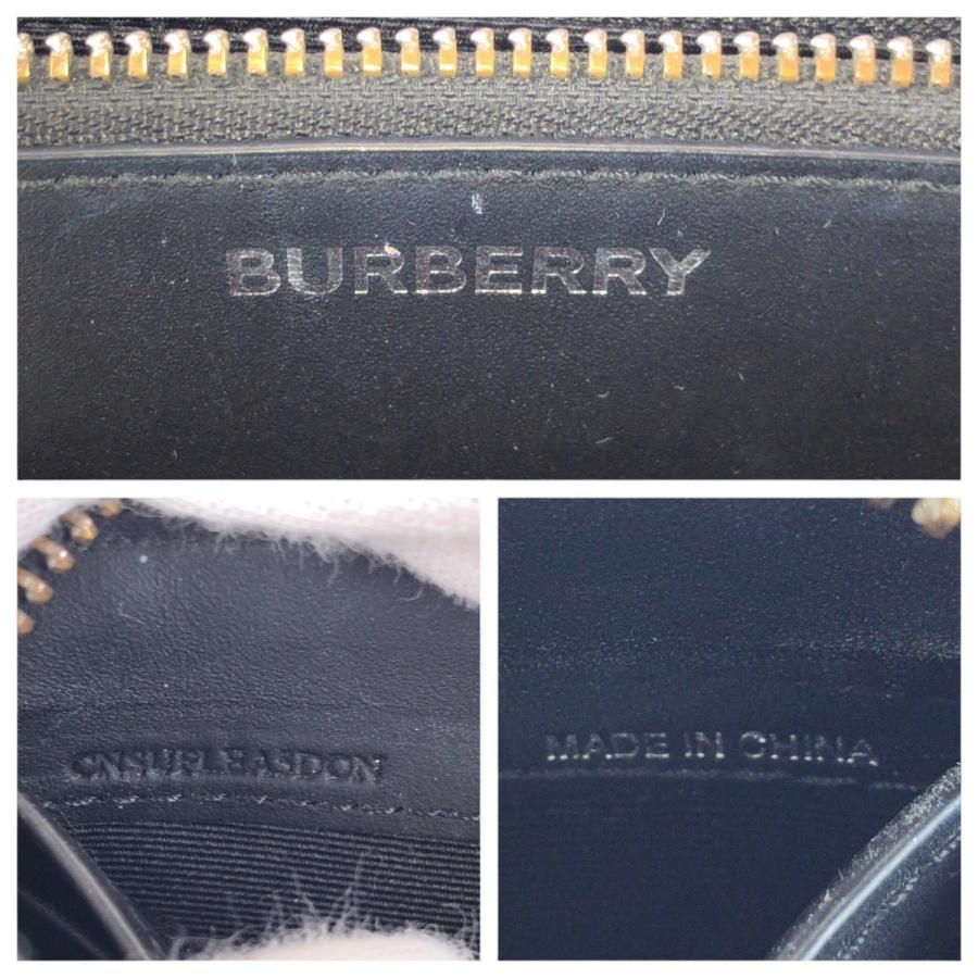 美品 BURBERRY バーバリー チェック柄 ブラック 黒 シルバー金具 PVC 長財布 ラウンドファスナー メンズ 505751 | BURBERRY | 04