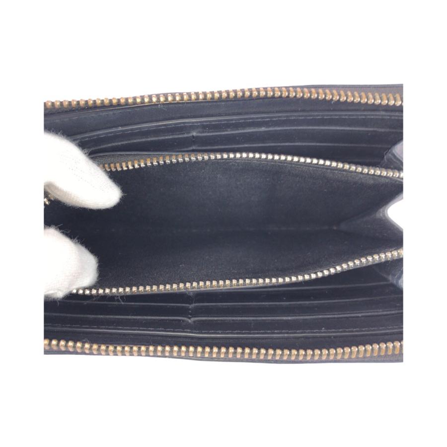 美品 BURBERRY バーバリー チェック柄 ブラック 黒 シルバー金具 PVC 長財布 ラウンドファスナー メンズ 505751 | BURBERRY | 07