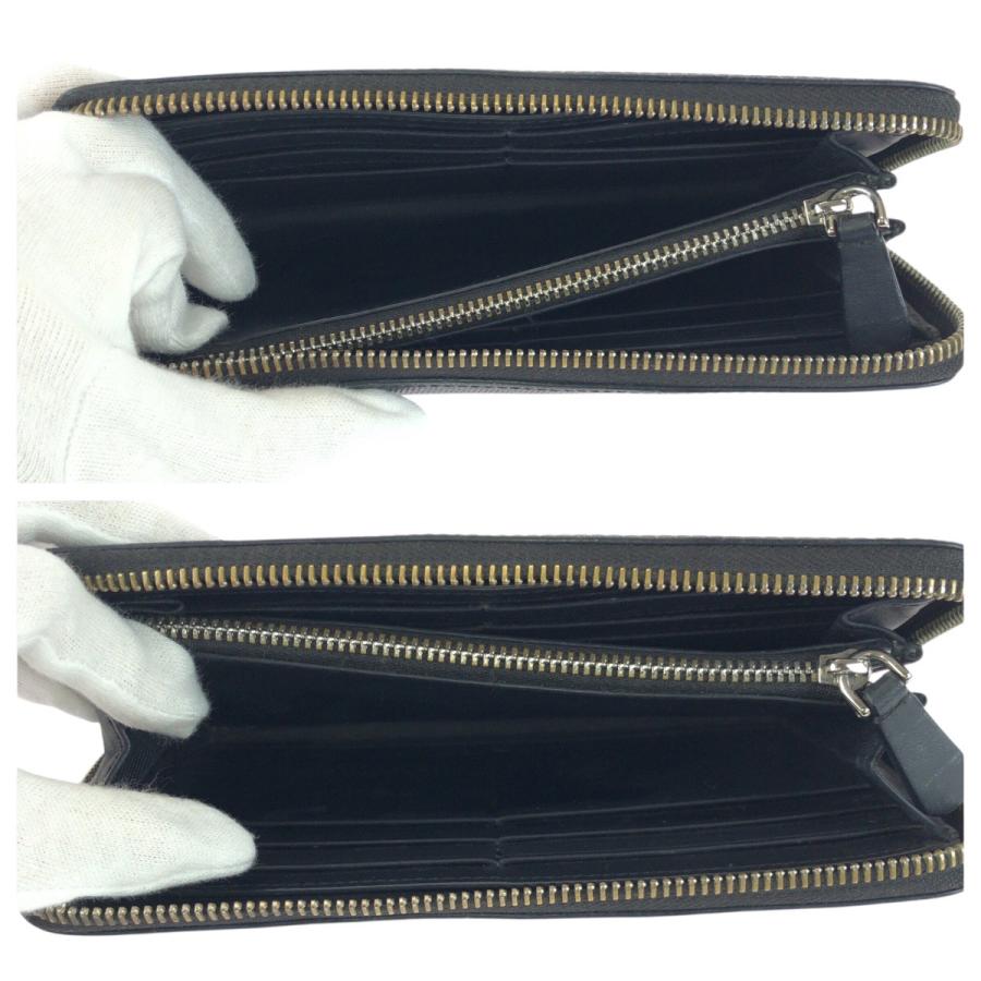 美品 BURBERRY バーバリー チェック柄 ブラック 黒 シルバー金具 PVC 長財布 ラウンドファスナー メンズ 505751 | BURBERRY | 08