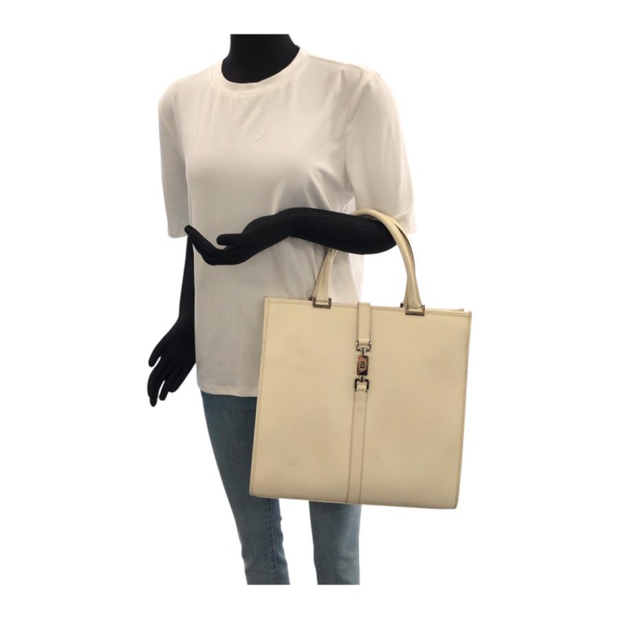 GUCCI グッチ ジャッキー ホワイト アイボリー シルバー金具 レザー 002 1064 トートバッグ ハンドバッグ レディース 505752_6