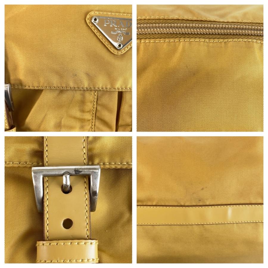 PRADA プラダ テスート 三角ロゴプレート イエロー マスタード シルバー金具 ショルダーバッグ メッセンジャーバッグ メンズ 505798_4