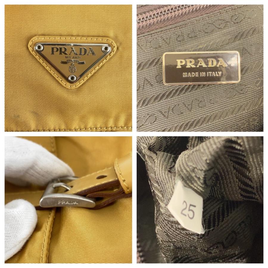 PRADA プラダ テスート 三角ロゴプレート イエロー マスタード シルバー金具 ショルダーバッグ メッセンジャーバッグ メンズ 505798_5