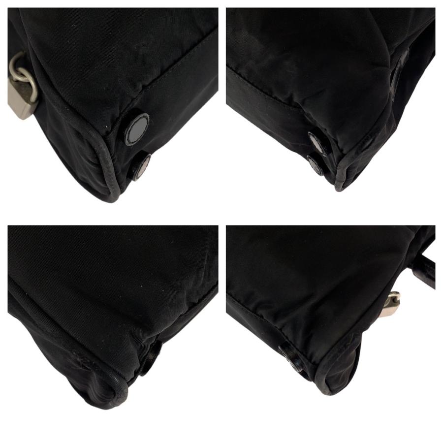 PRADA プラダ テスート 三角ロゴプレート ブラック 黒 シルバー金具  ナイロン トートバッグ ハンドバッグ レディース 505804 | PRADA | 02
