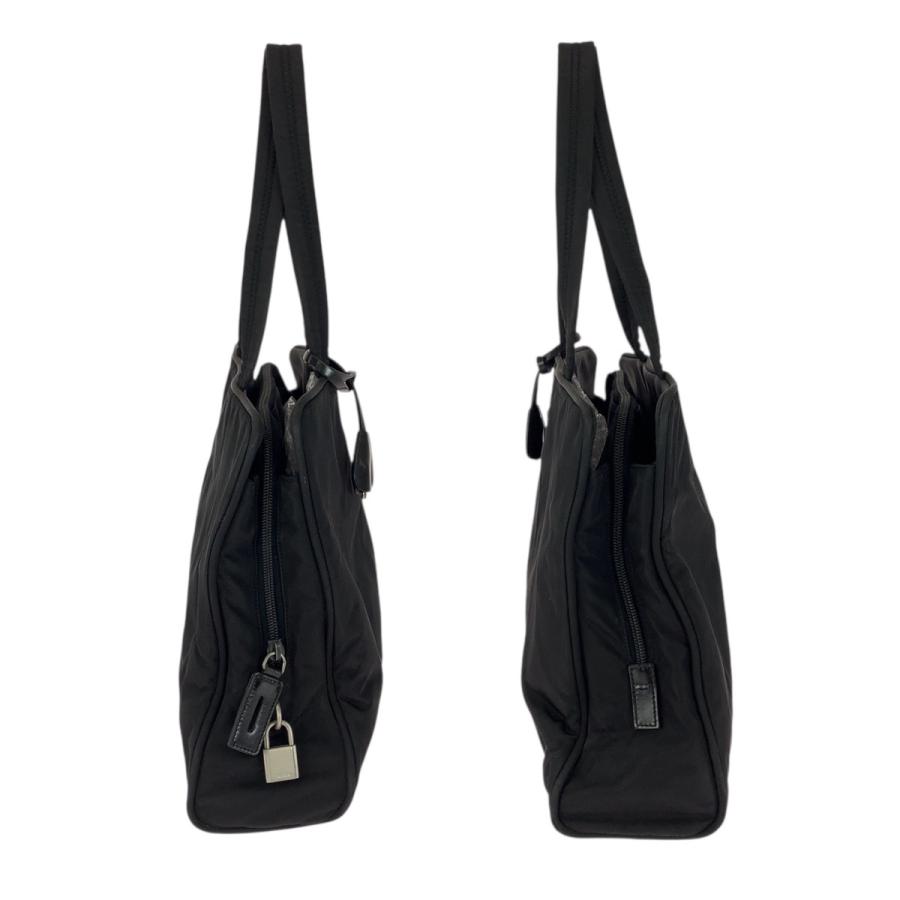 PRADA プラダ テスート 三角ロゴプレート ブラック 黒 シルバー金具  ナイロン トートバッグ ハンドバッグ レディース 505804 | PRADA | 07