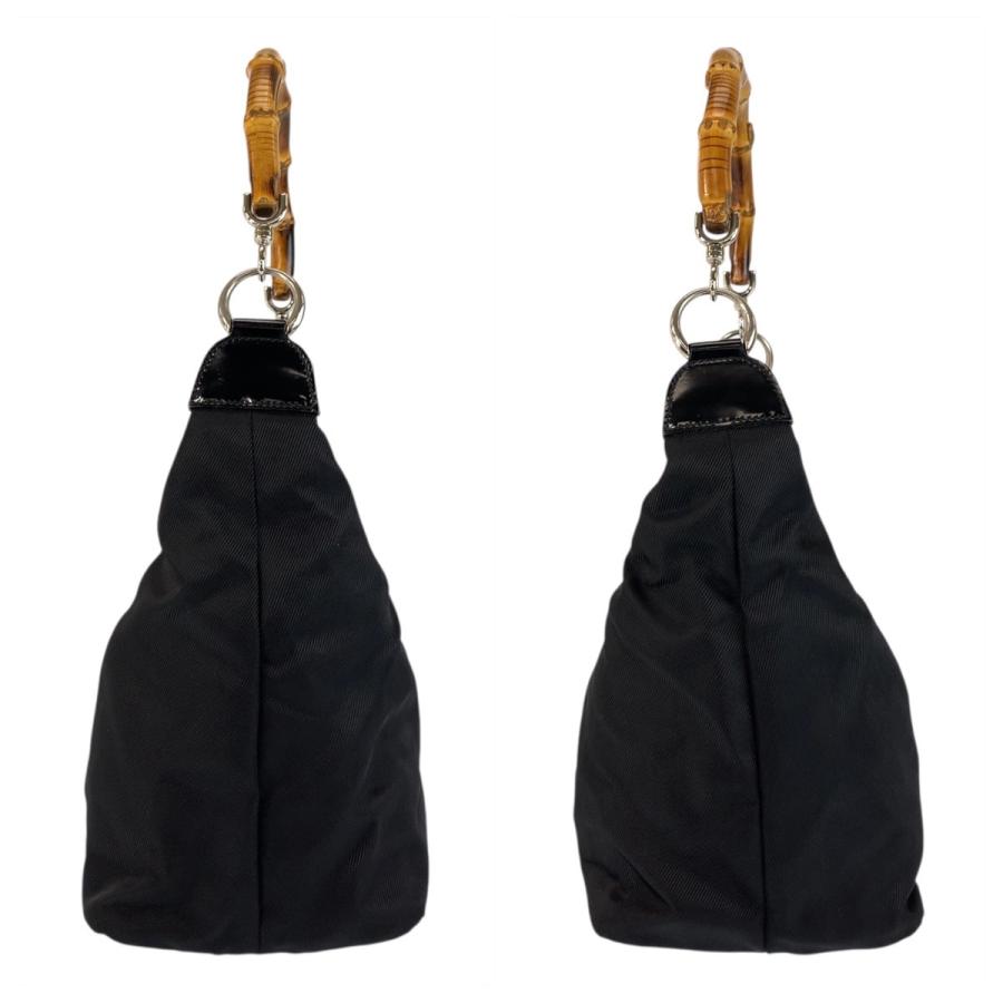 GUCCI（グッチ） 美品 バンブー ブラック 黒 シルバー金具 ナイロン