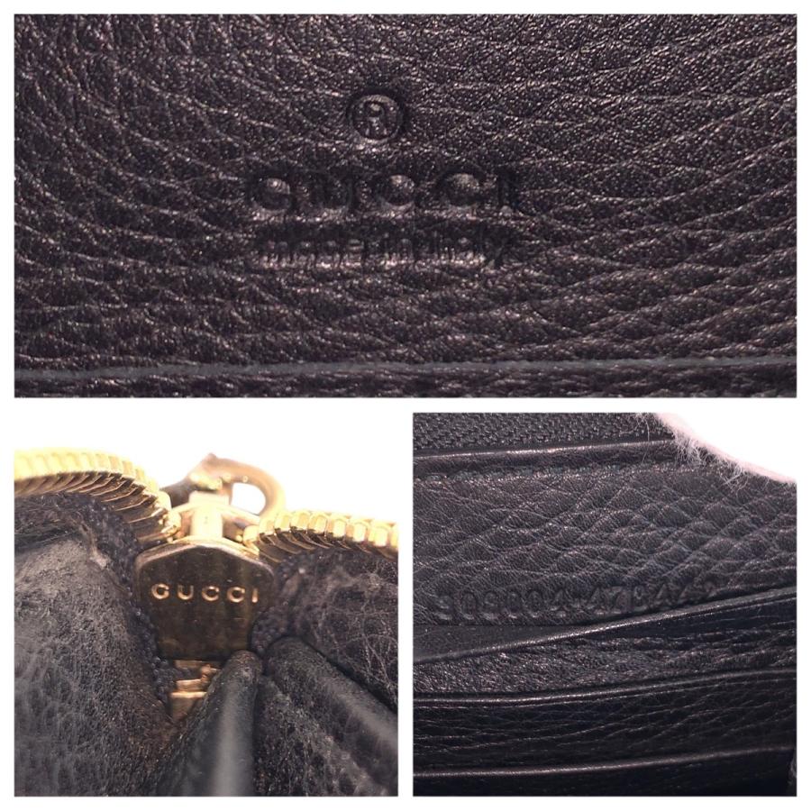 GUCCI（グッチ） 美品 ソーホー ブラック 黒 ゴールド金具 パイソン
