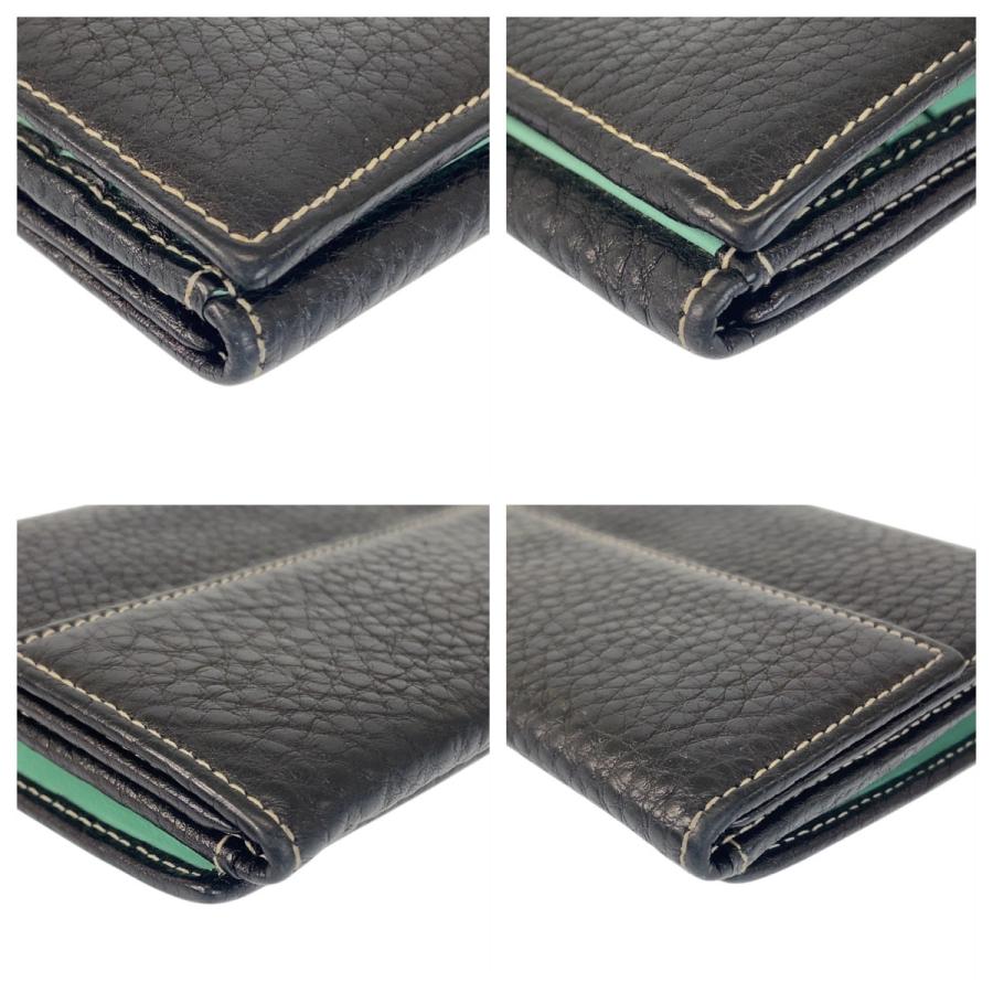 Tiffany & Co. ティファニーブラックレザー ケース　財布 TIFFANY&Co.（ティファニー） ブラック 黒 ティファニーブルー レザー