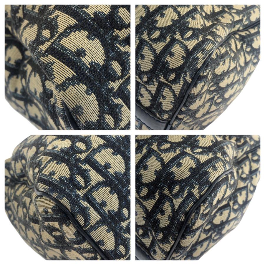 美品 Dior ディオール ヴィンテージ トロッター ネイビー ベージュ