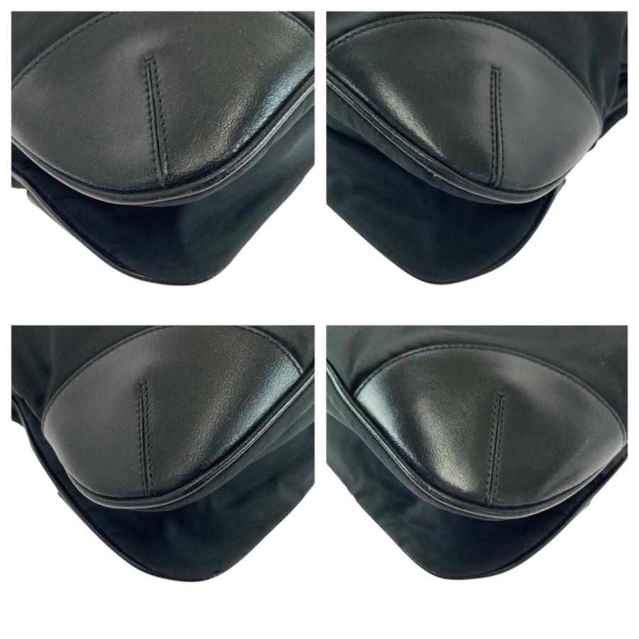 PRADA（プラダ） テスート 三角ロゴプレート ブラック ショルダー