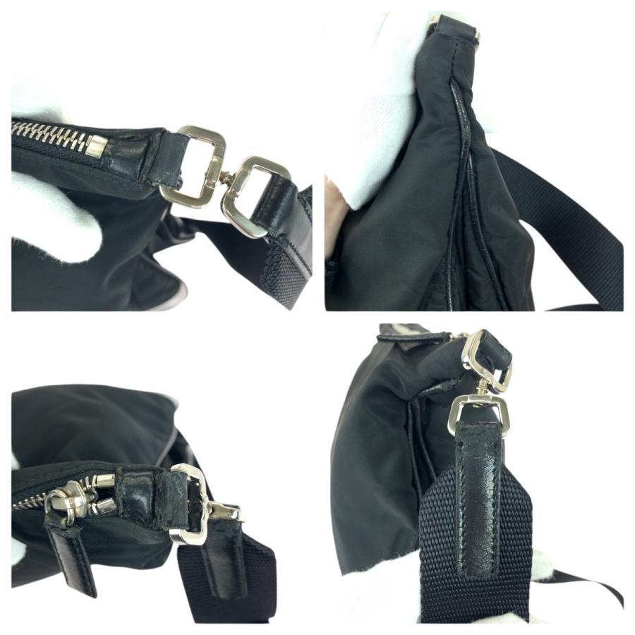 PRADA（プラダ） テスート 三角ロゴプレート ブラック ショルダー