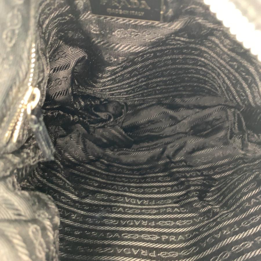 PRADA（プラダ） テスート 三角ロゴプレート ブラック ショルダー