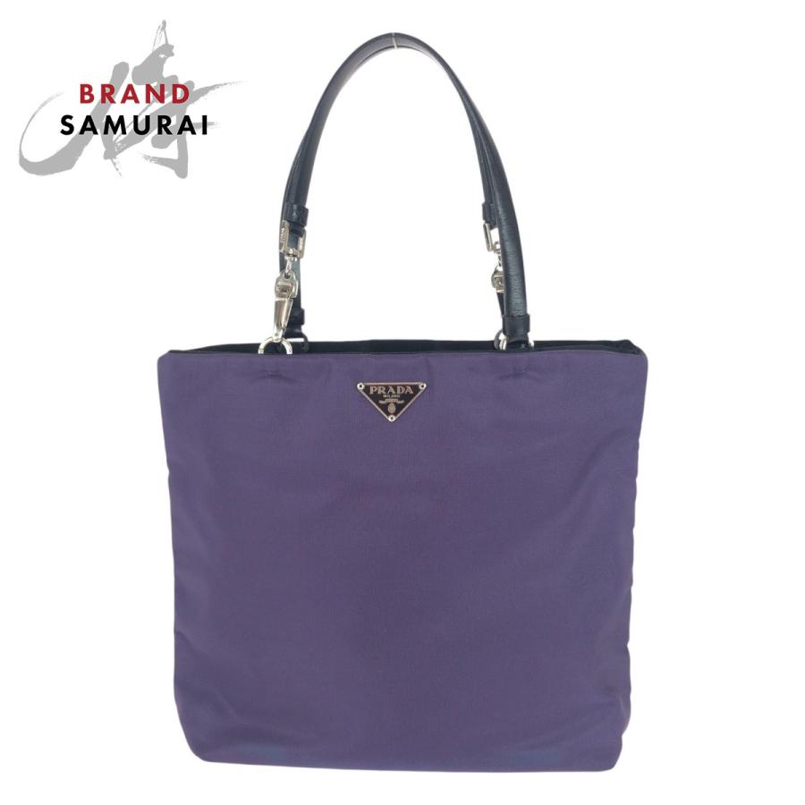 レディース M*様 PRADA プラダ テスート ナイロン トートバッグ 三角