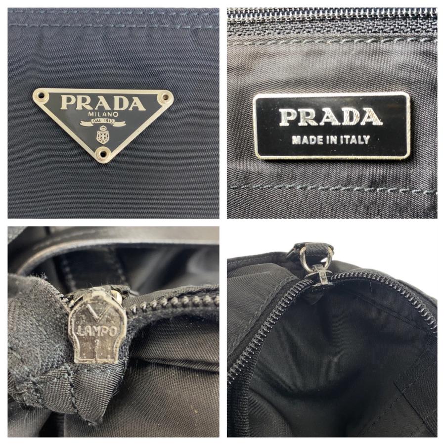 PRADA（プラダ） 美品 テスート 三角ロゴプレート ブラック 黒