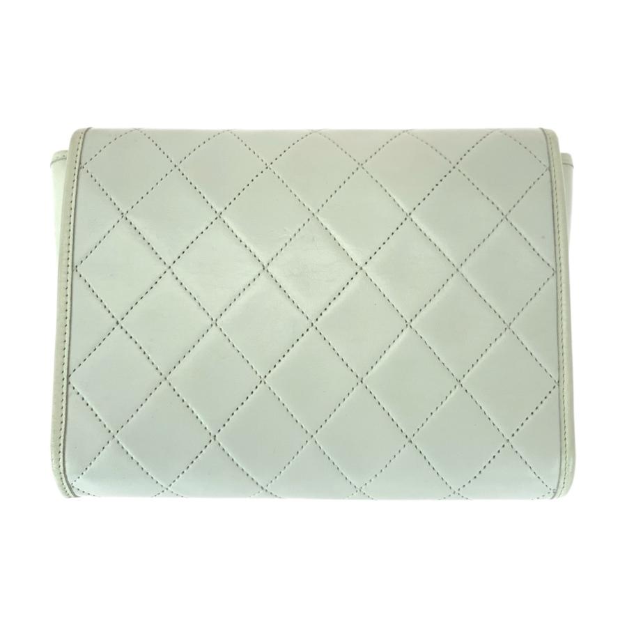美品 CHANEL シャネル ヴィンテージ マトラッセ ココマーク ホワイト ゴールド金具 ラムスキン チェーンショルダーバッグ 505913_1