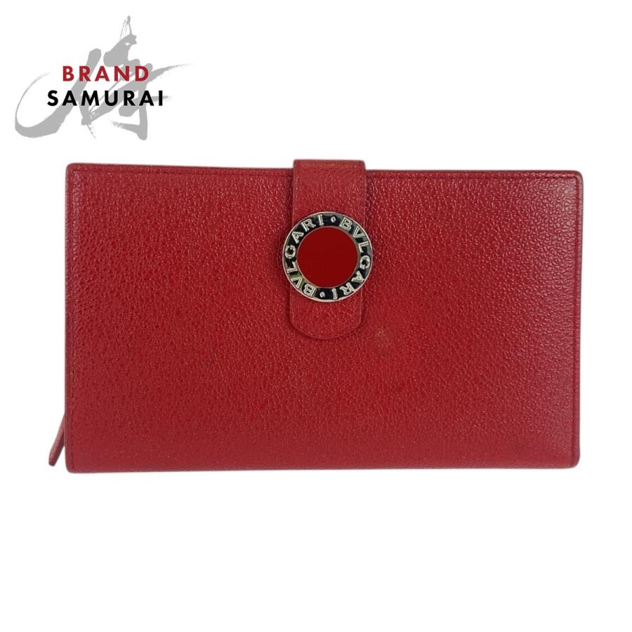 美品 BVLGARI ブルガリ コローレ レッド シルバー金具 レザー 長財布 ロングウォレット レディース 505931 【中古】 BVLGARI（ブルガリ） 美品 コローレ レッド シルバー金具 レザー 長