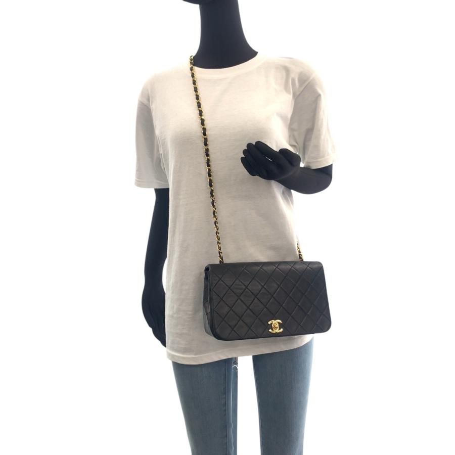 CHANEL シャネル ヴィンテージ マトラッセ ココマーク ターンロック ブラック ゴールド金具 ラムスキン チェーンショルダーバッグ 505948 | CHANEL | 03
