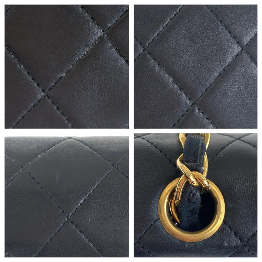 CHANEL シャネル ヴィンテージ マトラッセ ココマーク ターンロック ブラック ゴールド金具 ラムスキン チェーンショルダーバッグ 505948 | CHANEL | 08
