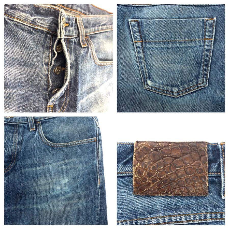 美品 GUCCI グッチ サイズ48 コットン/クロコダイル 269301 デニムパンツ ジーンズ メンズ 505999_5